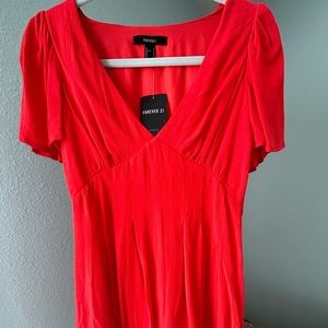 NWT short sleeved Red dress